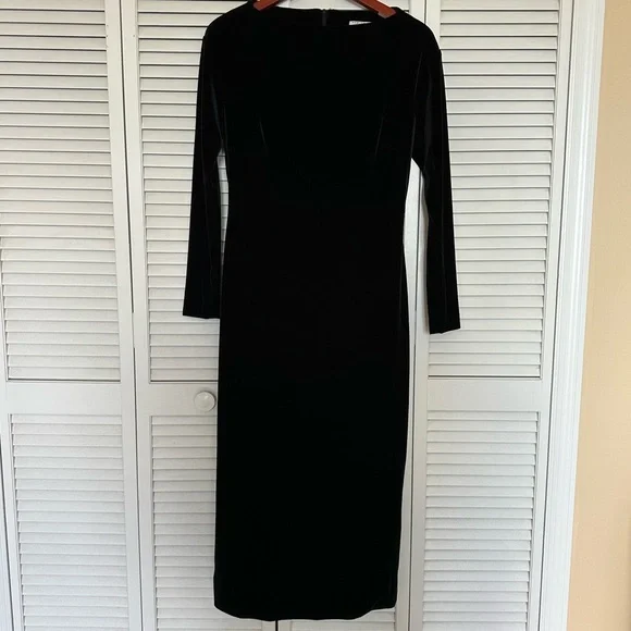 Andrea Polizzi for Rex Lester Black Midi Dress Minimalist Size M - Picture 1 of 6
